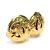 Orecchini a clip in metallo dorato Chanel Coco Mark D'oro - vista 2