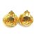 Orecchini a clip in metallo dorato Chanel Coco Mark D'oro - vista 4