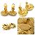 Orecchini a clip in metallo dorato Chanel Coco Mark D'oro - vista 5