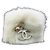 Bracciale in pelliccia di coniglio Coco Mark di Chanel Bianco sporco