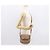 Céline Borsa a Spalla in Tela Macadam CELINE PVC Beige Oro Auth 163376 D'oro - vista 24