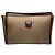 Triomphe Céline Clutch in Pelle Monogramma Celine Paris Vintage Beige Marrone