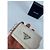 Saffiano Vintage Prada Triangle Leather Key/Card Holder White - view 3