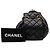 Borsa a secchiello in pelle di agnello trapuntata Chanel CC con catena, nera Nero - vista 10