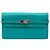 Cartera Larga Kelly en Chevre Mysore de Hermès Azul