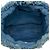 Chanel Medium Matelassé Jean Mood Bucket con catena Blu - vista 4