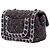 Chanel Mini Rectangular Clásico Tweed Trenzado Simple cartera Negro - vista 2