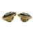 Orecchini Clip Coco Mark di Chanel Nero Bianco D'oro  - vista 3