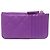 Tarjetero de piel de ternera granulada morado Chanel Púrpura - vista 2