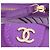 Tarjetero de piel de ternera granulada morado Chanel Púrpura - vista 8