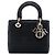 Dior Noir Moyen Toile Cannage Lady D Lite