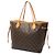 Louis Vuitton Borsa Neverfull MM Monogram Marrone - vista 2