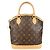 Borsa Lockit Louis Vuitton in tela Monogram verticale Marrone