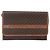 Céline Celine Vintage Macadam Schultertasche aus Canvas und Leder Braun