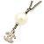 Collana in perle finte e strass Chanel Coco Mark Argento Bianco