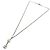 Collana in perle finte e strass Chanel Coco Mark Argento Bianco - vista 2