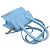BORSA JACQUEMUS LE CHIQUITO MEDIA IN PELLE STILE COCODRILLO Blu - vista 6