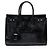 Saint Laurent Texturiertes Lackleder Sac De Jour Medium Tote Schwarz