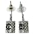 Orecchini Chanel Cambon Argento Metallico Metallo