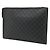 Clutch 24H Damier Graphite Louis Vuitton Nero - vue 2