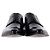 Scarpe Derby stringate in pelle verniciata nera con punta a mandorla di Dolce & Gabbana - vista 2