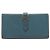 Portafoglio Lungo Hermès Béarn 2PLIS Vau Epsom Blu