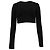 Crop top a maniche lunghe Givenchy in viscosa nera Nero
