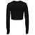Crop top a maniche lunghe Givenchy in viscosa nera Nero - vista 4