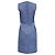 Oscar De La Renta strukturierte ärmellose Mini-Shift-Kleid aus blauer Polyester - Ansicht 4