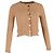 Timeless Chanel Kabelstrick-Cardigan aus brauner Wolle Rot