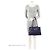 Gabrielle Borsa Shopping Accordion 3 in Pelle di Agnello Chanel Blu - vista 5