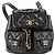 Timeless Chanel Small Quilted Duma Pockets Drawstring Backpack in Black Caviar Leather