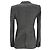Blazer Slim-Fit de Cuadros en Lana Gris de Botón Simple Theory - vista 3