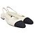 Timeless Bailarinas slingback Chanel CC en cuero crema Blanco Crudo - vista 3