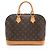 Bolso Alma PM de lona monograma vintage Louis Vuitton Castaño