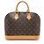 Bolso Alma PM de lona monograma vintage Louis Vuitton Castaño - vista 3