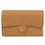 Portafoglio tri-fold in pelle caviar matelassé Chanel Marrone Beige - vista 2