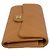 Portafoglio tri-fold in pelle caviar matelassé Chanel Marrone Beige - vista 5