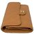 Portafoglio tri-fold in pelle caviar matelassé Chanel Marrone Beige - vista 6