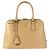 Prada Saffiano Leder Tote Bag Braun Beige