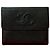 Portafoglio Trifold in Pelle Caviar Chanel Coco Mark Nero