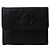 Portafoglio Trifold in Pelle Caviar Chanel Coco Mark Nero - vista 2