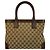 Gucci GG Canvas Leder Tragetasche Braun