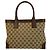 Gucci GG Canvas Leder Tragetasche Braun - Ansicht 2