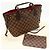 Borsa tote 2 in 1 Neverfull Damier di Louis Vuitton Marrone - vista 3