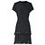 MAJE Graues Tweed-Kleid mit Fransen Neuzustand Größe 1 Schwarz