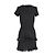 MAJE Graues Tweed-Kleid mit Fransen Neuzustand Größe 1 Schwarz - Ansicht 4