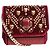 Elie Saab Borsa a tracolla in velluto bordeaux con borchie