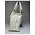 Vintage Gucci GG Leder / Polyester Tote Bag Weiß - Ansicht 7