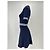 Vestido Sandro azul marino y blanco con mangas cortas S - vista 4